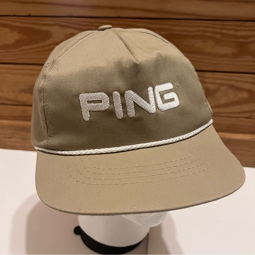 Ping by Karsten USA Trucker Hat Rope Vintage Beige Retro 90s 80s Golf Outdoor